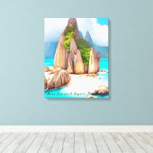 Seychelles Beach Art Ocean Lover Leinwanddruck (Insitu (Holzboden))