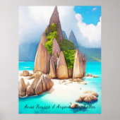 Seychelles Beach Art Ocean Lover Poster (Vorne)