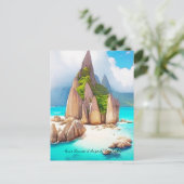 Seychelles Beach Art Ocean Lover Postkarte (Stehend Vorderseite)