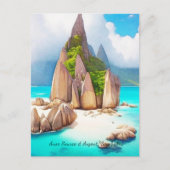 Seychelles Beach Art Ocean Lover Postkarte (Vorderseite)