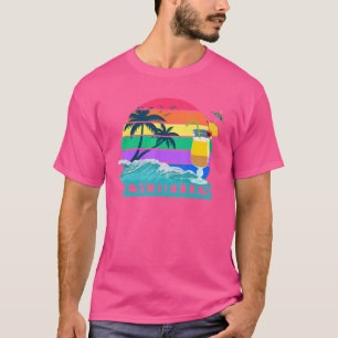 Seychelles Cocktail Palms Travel Beach Bungalow is T-Shirt