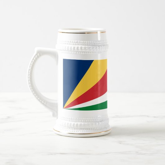 Seychelles Flag Bierglas (Links)