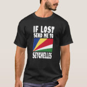 Seychelles Flag Design Wenn verloren geht schicken T-Shirt (Vorderseite)