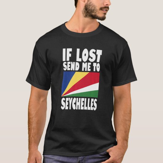 Seychelles Flag Design Wenn verloren geht schicken T-Shirt (Vorderseite)