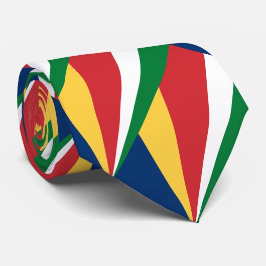 Seychelles Flag Krawatte (Gerollt)