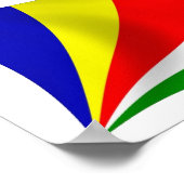 Seychelles Flag Poster Print (Ecke)