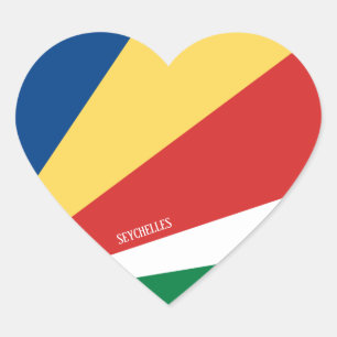 Seychelles Flag Splendid Patriotic Herz-Aufkleber