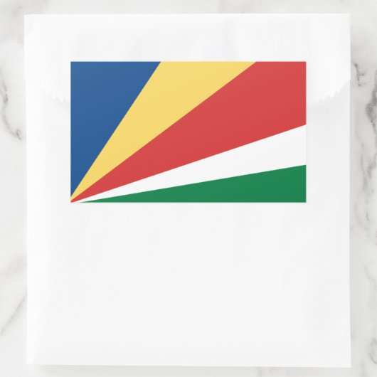Seychelles* Flaggenaufkleber Rechteckiger Aufkleber (Tasche)