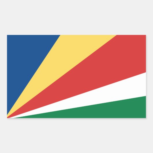 Seychelles* Flaggenaufkleber Rechteckiger Aufkleber (Vorderseite)