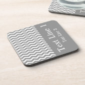 Seychelles Gray Wave Zickzack anpassbar Getränkeuntersetzer (Linke Seite)