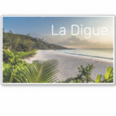 Seychelles La Digue Sunset Beach Holiday Souvenir Aufkleber (Vorderseite)