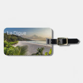 Seychelles La Digue Sunset Beach Holiday Souvenir Gepäckanhänger (Vorderseite horizontal)