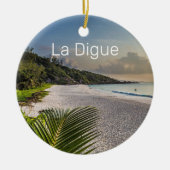 Seychelles La Digue Sunset Beach Holiday Souvenir Keramik Ornament (Vorne)