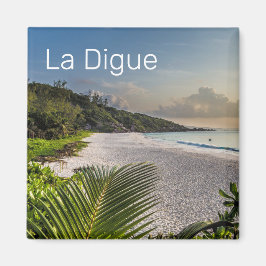 Seychelles La Digue Sunset Beach Holiday Souvenir Magnet