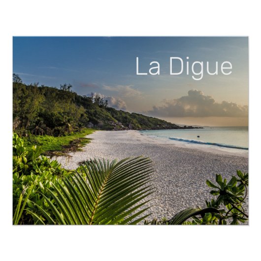 Seychelles La Digue Sunset Beach Holiday Souvenir Poster (Vorderseite)