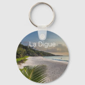 Seychelles La Digue Sunset Beach Holiday Souvenir Schlüsselanhänger (Vorderseite)