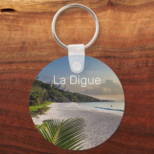 Seychelles La Digue Sunset Beach Holiday Souvenir Schlüsselanhänger (Vorderseite)
