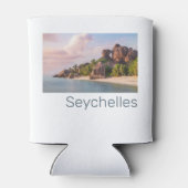 Seychelles La Digue Vintag Sunset Holiday Geschenk Dosenkühler (Rückseite)