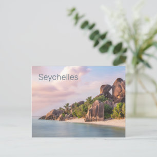 Seychelles La Digue Vintag Sunset Holiday Geschenk Feiertagspostkarte