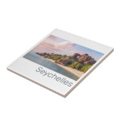 Seychelles La Digue Vintag Sunset Holiday Geschenk Fliese (Seite)