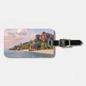 Seychelles La Digue Vintag Sunset Holiday Geschenk Gepäckanhänger (Vorderseite horizontal)