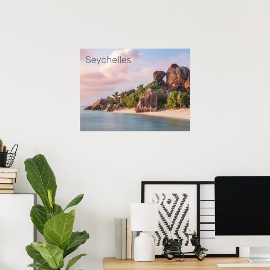 Seychelles La Digue Vintag Sunset Holiday Geschenk Poster (Heimbüro)