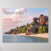 Seychelles La Digue Vintag Sunset Holiday Geschenk Poster (Vorne)