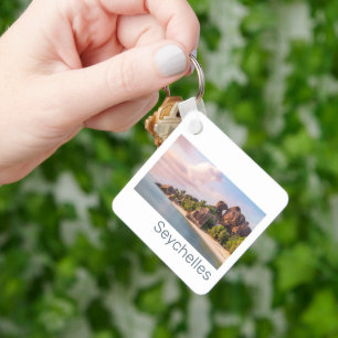 Seychelles La Digue Vintag Sunset Holiday Geschenk Schlüsselanhänger