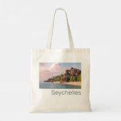 Seychelles La Digue Vintag Sunset Holiday Geschenk Tragetasche (Rückseite)