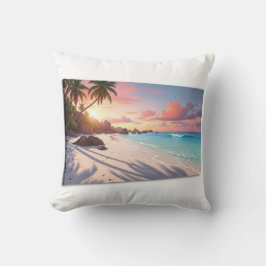Seychelles Sunrise Beach Throw Kissen