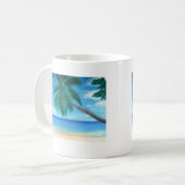 "Seychelles" Tropical Island Beach Art Coffee Tass Kaffeetasse (Vorderseite Links)