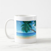 "Seychelles" Tropical Island Beach Art Coffee Tass Kaffeetasse (Links)