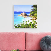 Seychelles Tropical Island Beach Leinwanddruck (Insitu (Wohnzimmer))