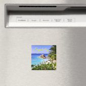 Seychelles Tropical Island Beach Magnet (In Situ (Geschirrspüler))