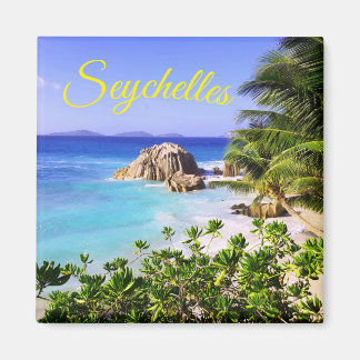 Seychelles Tropical Island Beach Magnet