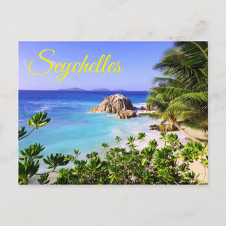 Seychelles Tropical Island Beach Postkarte