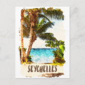 Seychelles Tropical Island Landschaft Postkarte (Vorderseite)