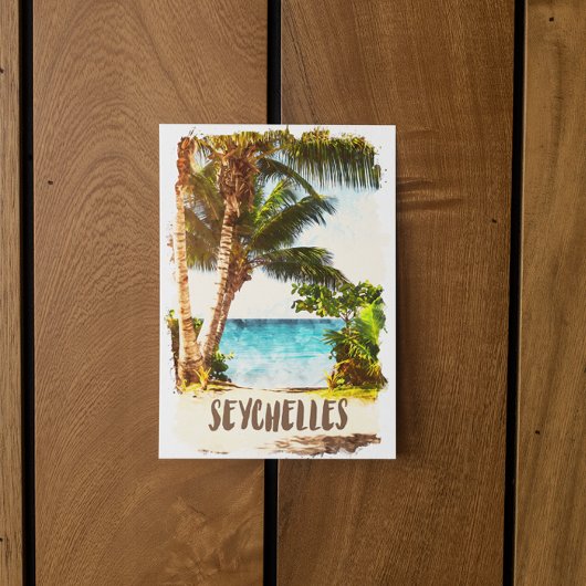 Seychelles Tropical Island Landschaft Postkarte