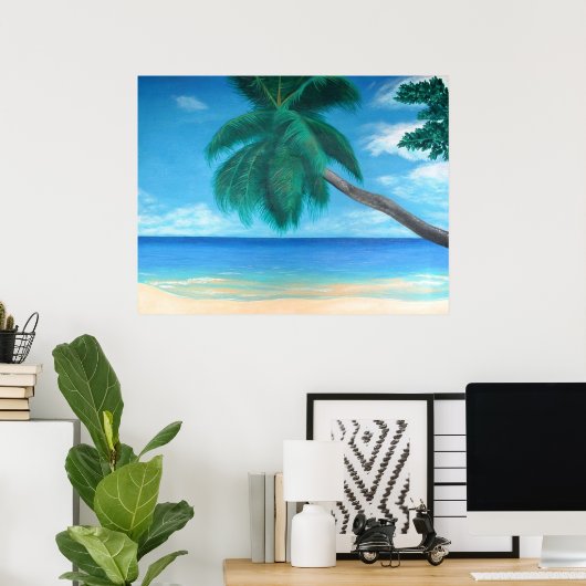 "Seychelles" Tropical Island Ocean Poster Print (Heimbüro)