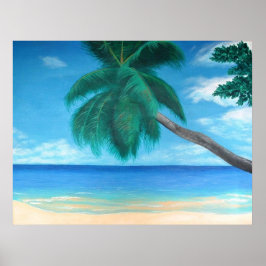 "Seychelles" Tropical Island Ocean Poster Print