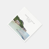 Seychelles Wedding Custom Foto Cocktail Napkins Serviette (Ecke)