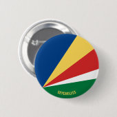 Seychellische Flagge Bezauberndes Patriotisches Button (Vorne & Hinten)