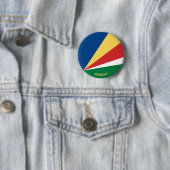 Seychellische Flagge Bezauberndes Patriotisches Button (Beispiel)