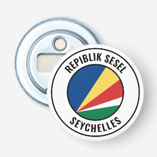 Seychellische Flagge Schönes Patriotisches Flasche Flaschenöffner