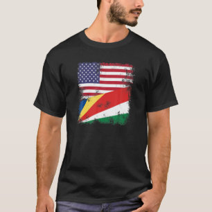 Seychellois-Flagge   Vintage Seychellen USA Gif T-Shirt