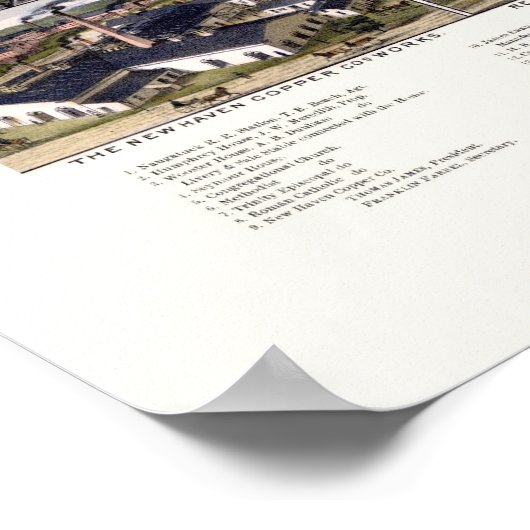 Seymour, CT Panoramic Map - 1879 Poster (Ecke)