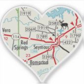 Seymour Texas Map Aufkleber (Vorderseite)