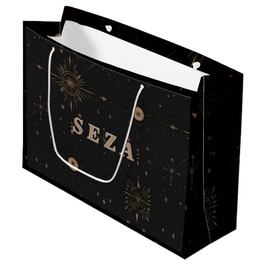Sezas Tasche Große Geschenktüte (Vorderseite Schrägansicht)