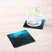 SF - 20.000 Ligen 2 Rechteckiger Pappuntersetzer (Vor Ort)