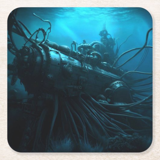 SF - 20.000 Ligen 2 Rechteckiger Pappuntersetzer (Vorderseite)